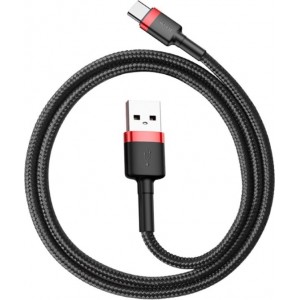 Baseus cable Cafule USB - USB-C 0,5m 3A red-black