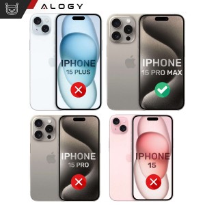 Alogy Case for iPhone 15 Pro Max Housing Case Silicone Transparent Camera Protection Lens Protector Alogy Slim