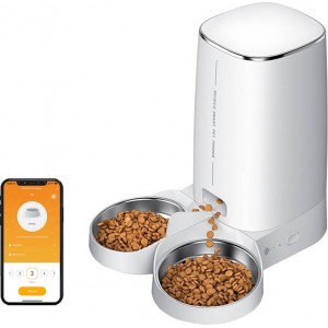 Rojeco 4L Automatic Pet Feeder WiFi Version with Double Bowl