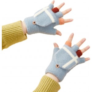 Hurtel Women's/children's winter telephone gloves - blue