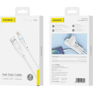 Foneng USB-A do Lightning Cable Foneng X101 2,4A, 1,2m (biały)