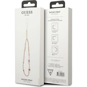 Guess pendant GUSTSHPP Phone Strap pink/pink Beads Shell