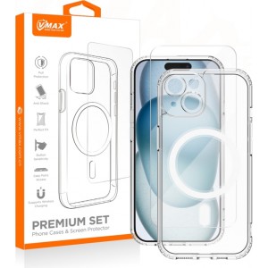 Vmax set case + glass 2,5D premium for iPhone 16 6,1"