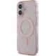 Cg Mobile Sas Guess HC MagSafe IML Glitter Circle case for iPhone 16 6,1" pink