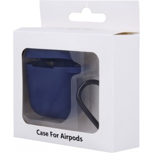 Case for Airpods / Airpods 2 dark blue with hook