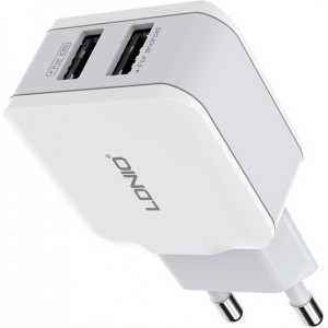 Ldnio Wall charger LDNIO A2202, 2x USB, 12W (white)