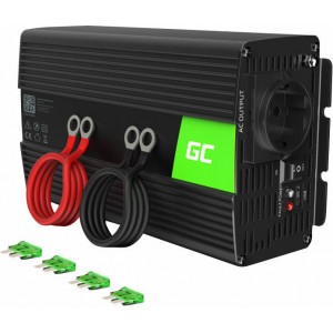 Green Cell Car inverter voltage converter Green Cell INV08 12V to 230V 1000W/2000W, modified sine wave