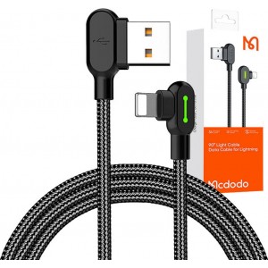 Mcdodo USB to Lightning cable, Mcdodo CA-4673, angled, 1.8m (black)