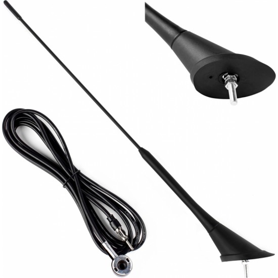 Amio Car Antenna 40cm 5mm adaptor 3m cord ANT07