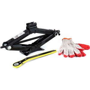 Amio Scissor Jack with hand crank 1,5T and free gloves