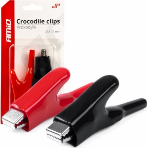 Amio Crocodile clips 2 pcs 25A 75mm