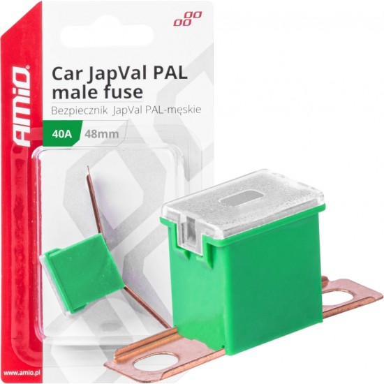 Amio Car JapVal PAL male fuses 48mm 40A AMIO-03419