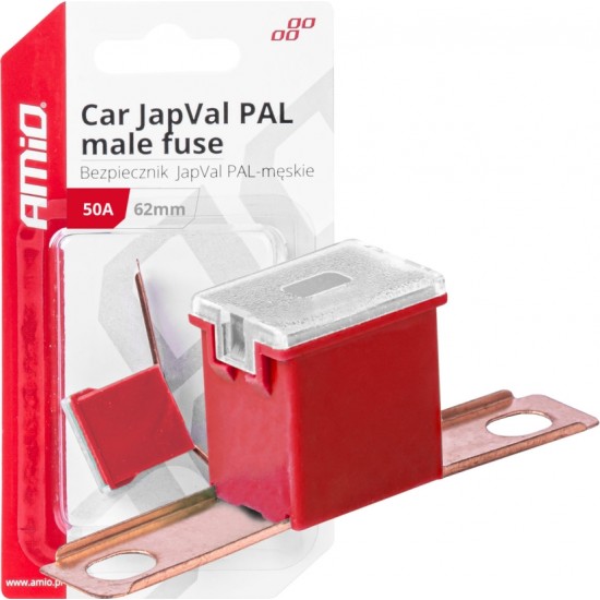 Amio Car JapVal PAL male fuses 62mm 50A AMIO-03429