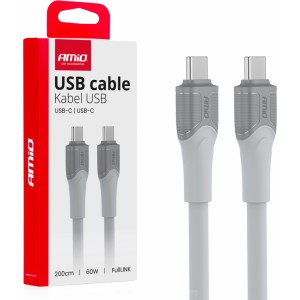 Amio Cable USB-C TO TYPE-C 60W 200cm FullLINK model X111 AMIO-04292