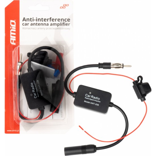 Amio Anti-interference car antenna amplifier 12V AMIO-04133