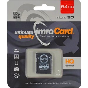 Imro memory card 64GB microSDXC cl. 10 UHS-I + adapter