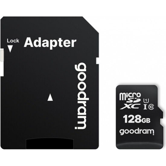 Goodram memory card 128GB microSDXC cl. 10 UHS-I 100 / 10 MB/s + adapter