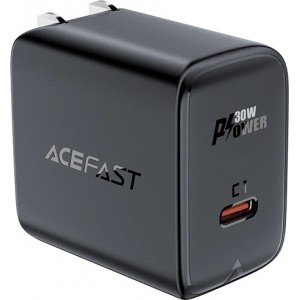 Acefast A23 30W GaN USB-C US Wall Charger - Black