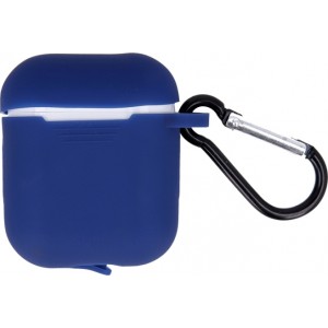 Case for Airpods / Airpods 2 dark blue with hook