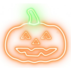 Neon PLEXI LED PUMPKIN WITH STEM orange green NNE13 Neolia