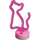 Neon LED on a stand CAT pink FSNE02 Forever Light