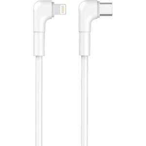 Maxlife MXUC-09 angle cable USB-C - Lightning 1,0 m 27W white