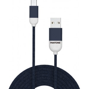 PANTONE cable USB - microUSB 1,5m 2,4A PT-MC001-5 Navy 2380C