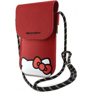 Hello Kitty Bag red Leather Hiding Kitty Cord