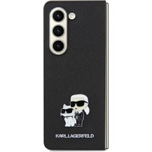 Karl Lagerfeld case for Samsung Galaxy A35 KLHCSA35SAKCNPK black HC Saffiano and Choupette metal pin logo