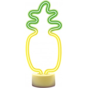 Neon LED on stand PINEAPPLE orange green USB-C FSC-12 Forever Light