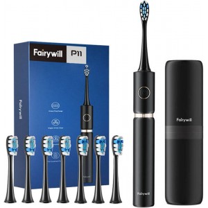 Fairywill Sonic toothbrush with head set and case FairyWill FW-P11 (Black)