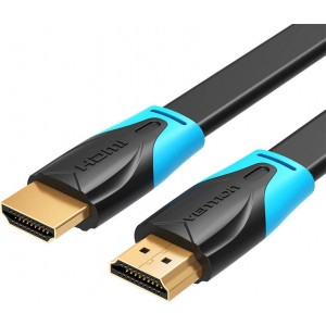 Vention Flat HDMI Cable Vention VAA-B02-L075, 0.75m, 4K 60Hz (Black)