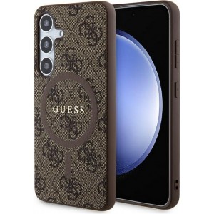 Cg Mobile Sas Guess case for Samsung Galaxy S24 GUHMS24SG4GFRW brown HC MAGSAFE PU 4G RING CLASSIC LOGO