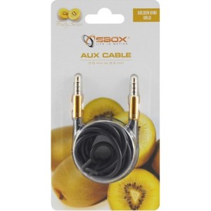 Sbox 3535-1.5G AUX Cable 3.5mm To 3.5mm Golden Kiwi Gold