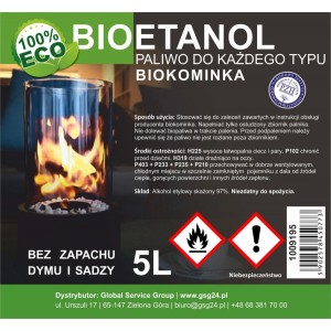 Gsg24 Bio alcohol bio ethanol BIO fuel for bio fireplace 5L