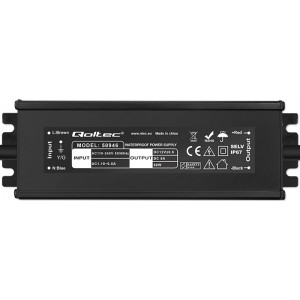 Qoltec LED Driver IP67 60W | 12V | 5A | Waterproof | Black