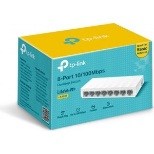 Tp-Link LS1008 Network Switch 8x RJ45 100Mb/s Проводной коммутатор