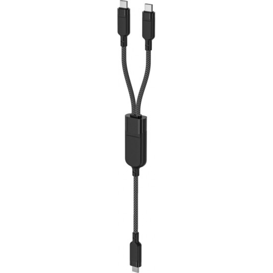 Acefast C5 USB-C - USB-C / USB-C 2in1 100W 480Mb/s cable - black