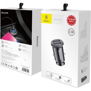 Baseus car charger Grain 2x USB 3,1A black