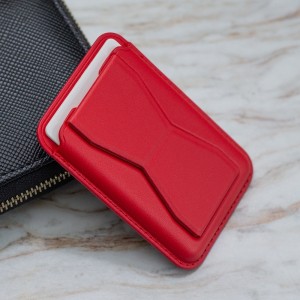 Card holder with stand red