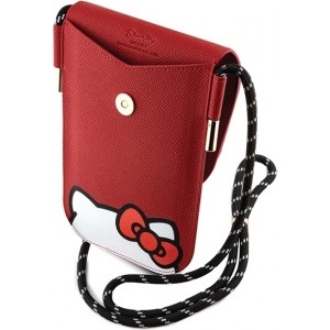 Hello Kitty Bag red Leather Hiding Kitty Cord