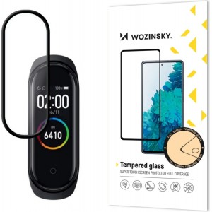 Wozinsky super wytrzymałe szkło folia szklana Full Glue na cały ekran z ramką Case Friendly Xiaomi Mi Band 4 / Mi Band 3 przezroczysty