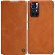 Nillkin Qin Case Case for Xiaomi Redmi Note 11T 5G / Note 11S 5G / Note 11 5G (China) / Poco M4 Pro 5G Camera Cover Holster Cover Flip Case Brown