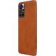 Nillkin Qin Case Case for Xiaomi Redmi Note 11T 5G / Note 11S 5G / Note 11 5G (China) / Poco M4 Pro 5G Camera Cover Holster Cover Flip Case Brown