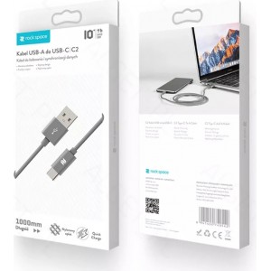 Rock Space C2 USB-C Cable Type C Nylon 1m 2A