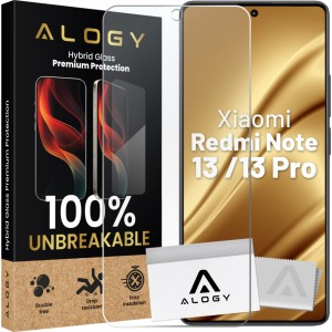 Alogy Hybrid Glass for Xiaomi Redmi Note 13 / Note 13 Pro for Alogy Flexi Glass 9H Case Friendly Flat Screen Protector