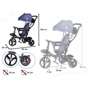 Trike Fix Lite 2in1 Коляскa и трехколесные велосипед Cиний