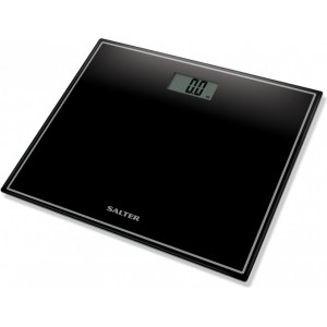 Salter 9207 BK3R Compact Glass Electronic Bathroom Scale - Black