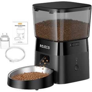 Rojeco 2L Automatic Pet Feeder WiFi Version (Black)