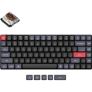 Keychron K3 Pro QMK/VIA Wireless Mechanical Keyboard White backlight Brown Switch (black)